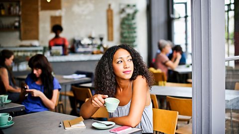 Girl in coffee shop