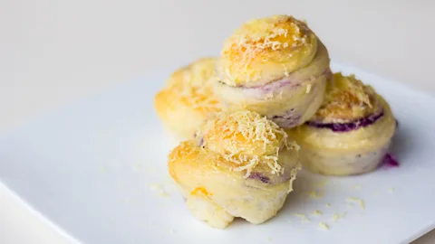 Estan Cabigas/Alamy Ube can easily be incorporated into other things, like soft, sweet dough pastries (Credit: Estan Cabigas/Alamy)