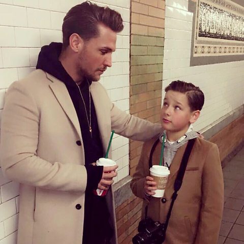 DJ Tom Zanetti with his son Deaconn aged 14.