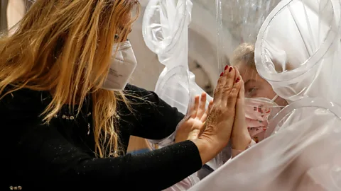 Yara Nadi/Reuters The normal ways we cope with illness, death and grief have been totally disrupted by the pandemic (Credit: Yara Nadi/Reuters)