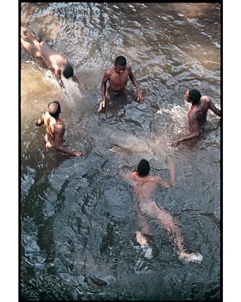 The Gordon Parks Foundation Watering Hole, Fort Scott, Kansas, 1963 (Credit: The Gordon Parks Foundation. Courtesy the Gordon Parks Foundation and Jack Shainman Gallery, New York)