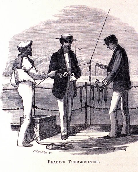 Universal History Archive/Getty Images The measuring equipment used by Challenger's scientists was relatively primitive but captured precise measurements (Credit: Universal History Archive/Getty Images)