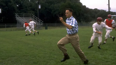 Alamy Hanks has always had a proclivity for playing ordinary people in extraordinary circumstances, as in his 1994 hit Forrest Gump (Credit: Alamy)