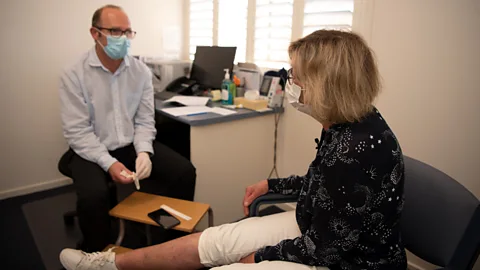 Annette Ruzicka Daniel O'Brien has 5-10 new patients every week who come to him suffering from Buruli ulcers (Credit: Annette Ruzicka)