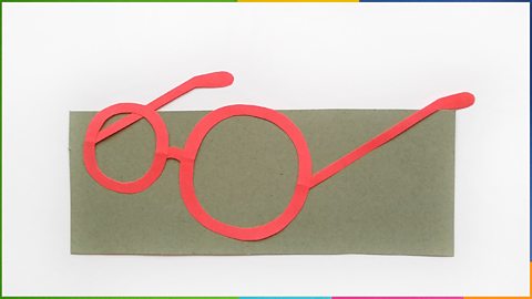 A 2D pair of glasses made from paper