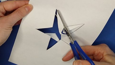 Scissors cut into a star shape