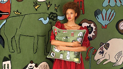 Shrimps x Habitat Materials and motifs more usually seen in fashion are being featured in homeware (Credit: Shrimps x Habitat)