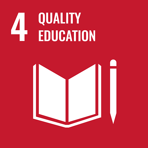 The icon for UN Sustainable Development Goal 4: Quality Education