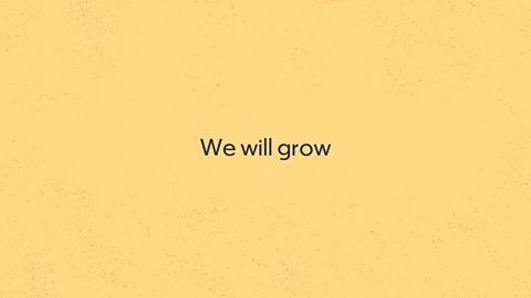 We will grow