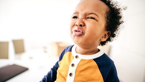 A little boy having a tantrum.