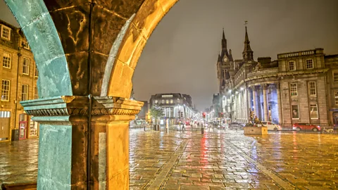Susanne Neumann/Getty Images Aberdeen's distinctive appearance comes from the local grey granite that many of the buildings are made from (Credit: Susanne Neumann/Getty Images)