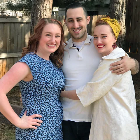 Malcolm Odell Frank says she was "really nervous" to date women at first, but decided "to date couples instead to ease myself into it" (Credit: Malcolm Odell)