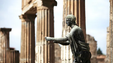 Luso/Getty Images After Mount Vesuvius' eruption, Pompeiians at once began rebuilding new lives nearby (Credit: Luso/Getty Images)