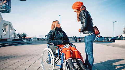 Alamy One of the most effective ways to move away from ableist language is understanding the disabled community, having conversations and listening to their concerns (Credit: Alamy)