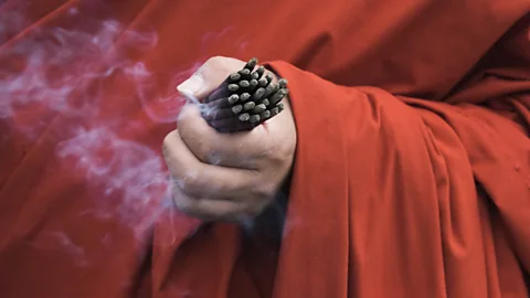 Keren Su/Getty Images Burning incense is a practice that unites everyone in Bhutan (Credit: Keren Su/Getty Images)