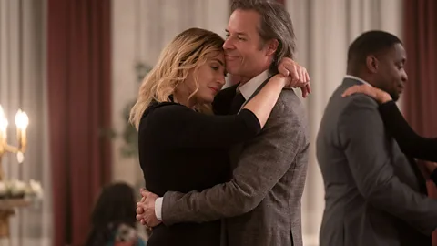 HBO The supporting cast includes Guy Pearce (right) as a local creative writing teacher and Winslet's romantic interest (Credit: HBO)