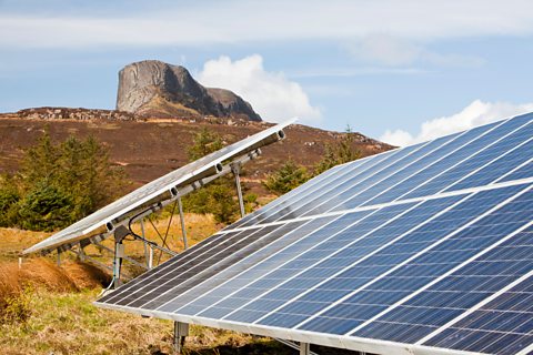 Solar panels on the Isle of Eigg