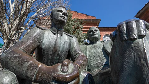 Eric Romanenko/TASS/Getty Images Korolev (right, in statue form) was a brilliant rocket designer who did much to catapult the USSR to the front of the space race (Credit: Eric Romanenko/TASS/Getty Images)