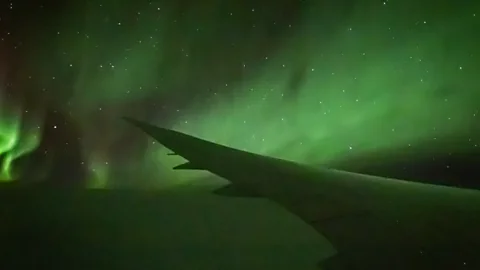 Jillian Mitchell Aurora Australis, taken from a plane on 10 April 2021