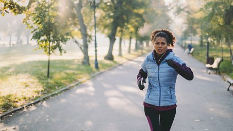 Jogging in park