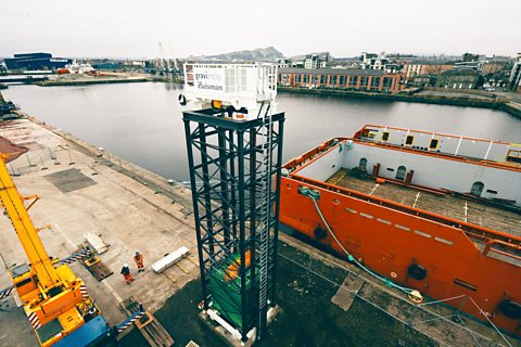 Gravitricity gravity storage facility, Leith, Scotland.