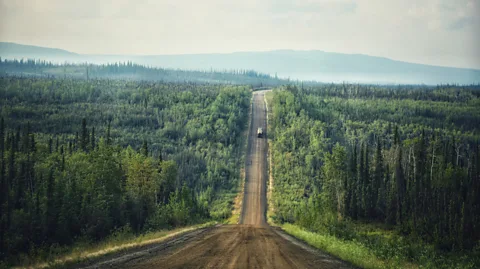Elena Pavlichenko/Getty Images The Dalton Highway was built in 1974 as a haul road for trucks (Credit: Elena Pavlichenko/Getty Images)