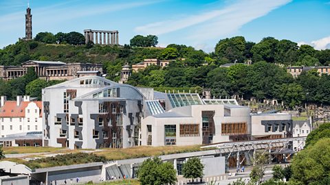 The Scottish parliament building in Edinburgh