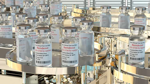 Alamy Remdesivir on a production line (Credit: Alamy)