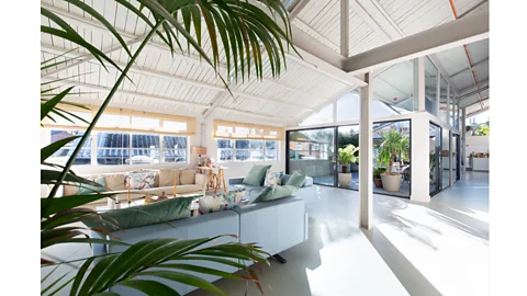 Wotton Works An old aircraft factory in London has been re-modelled to create open-plan offices with a penthouse above (Credit: Wotton Works)