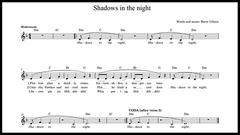 Shadows in the night - music