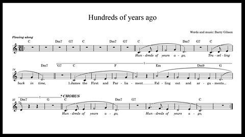 Hundreds of years ago - music