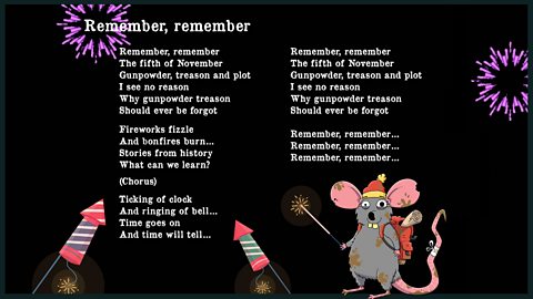 Remember, remember - lyrics