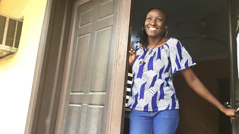 Ayodele Johnson Damilola Olushola says she hasn't resorted to trickery – but is aware having a man along might be what's needed to secure a place (Credit: Ayodele Johnson)