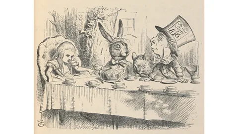 V&A Alice at the Mad Hatter's Tea Party, 1865, illustrated by John Tenniel, who was known for sending up politicians as a Punch cartoonist (Credit: V&A)