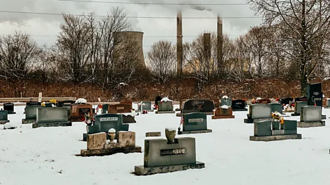 Harmon Leon Some residents of Cheshire opted to sell their homes but remain living in them until they passed away – and some have since been buried in the town cemetery (Credit: Harmon Leon)