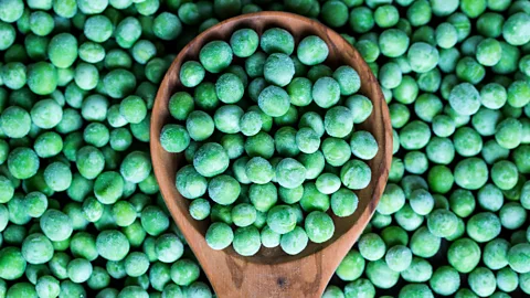 Getty Images Frozen peas on spoon (Credit: Getty Images)