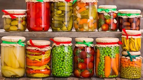 Getty Images Before refrigeration and flash freezing, produce like vegetables had to be pickled to make them edible through the long winter months (Credit: Getty Images)