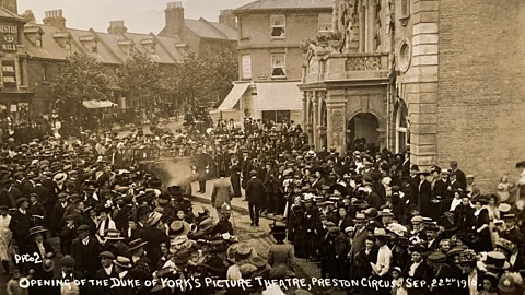Brighton and Hove Museums Crowds attend the opening of the Duke of York's, one of Britain's oldest surviving purpose-built cinemas, in 1910 (Credit: Brighton and Hove Museums)