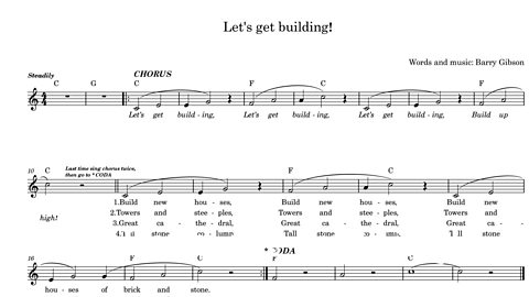 Let's get building - music