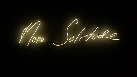 Tracey Emin/ Collection of Michelle Kennedy and Richard Tyler Tracey Emin's neon work More Solitude, 2014, points to the show's theme of loneliness (Credit: Tracey Emin/ Collection of Michelle Kennedy and Richard Tyler)