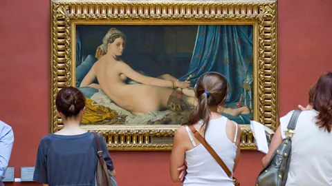 Alamy The contorted pose depicted by Ingres in La Grande Odalisque could have been an attempt to exaggerate his model's attractive figure shape (Credit: Alamy)