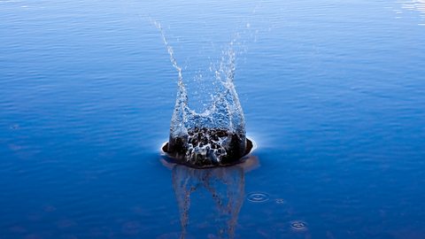 A stone making a splash