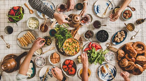 Turkish breakfast spread