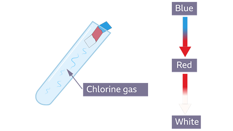 Test for chlorine gas