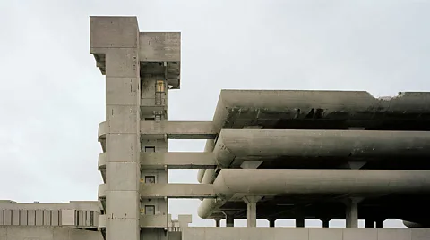 Getty Images The Tricorn Centre in Portsmouth, UK, which was built in 1966, as concrete use was beginning to explode (Credit: Getty Images)