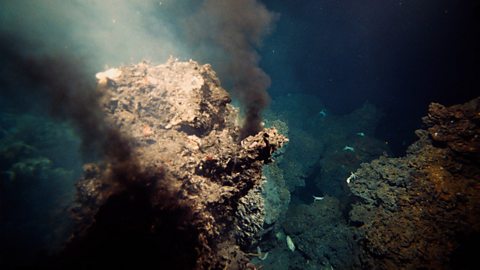 a volcanic vent under the sea