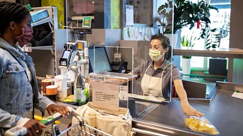 Getty Images During the pandemic, many essential, often low-paid workers, burned out after employers treated them poorly – and they quit (Credit: Getty Images)