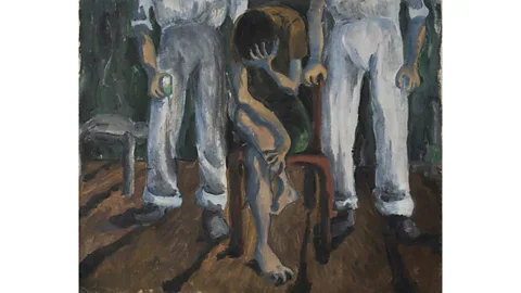 Paula Rego Rego's vision of torture, The Interrogation (1950), was painted when she was just 15 years old (Credit: Paula Rego)