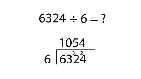 6324 ÷ 6 = 1054 