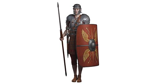 Focus image: a Roman soldier